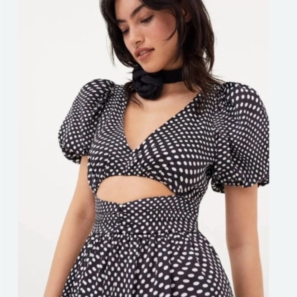 For Love and Lemons Anya Puff sleeve mini dress